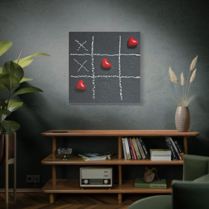 Tic Tac Toe Love Heart Standard Canvas - Image 5
