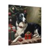 101419-55.jpg Border Collie Vintage Christmas Standard Canvas