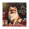 101419-61.jpg Pomeranian Vintage Christmas Standard Canvas