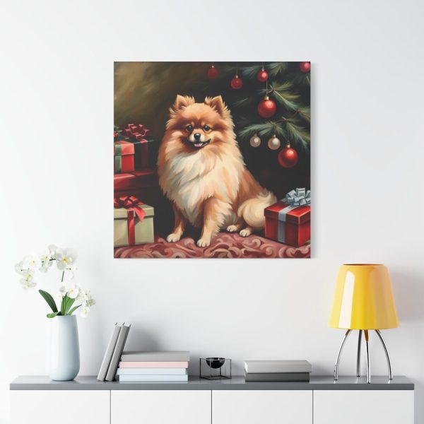 101419-62.jpg Pomeranian Vintage Christmas Standard Canvas