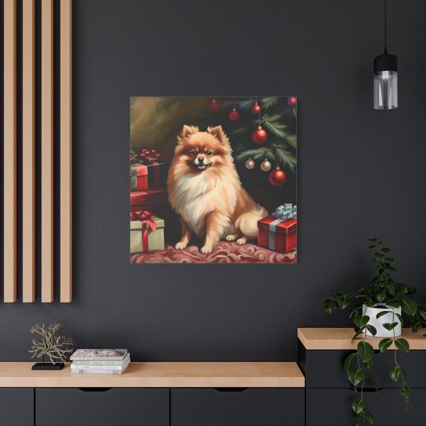 101419-63.jpg Pomeranian Vintage Christmas Standard Canvas