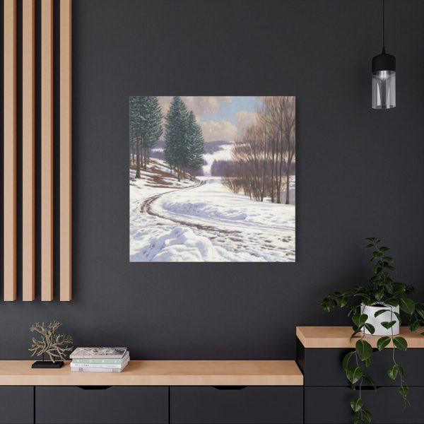 101419-8.jpg Winter Country Vintage Nature by Viktor Olgyai Framed Canvas