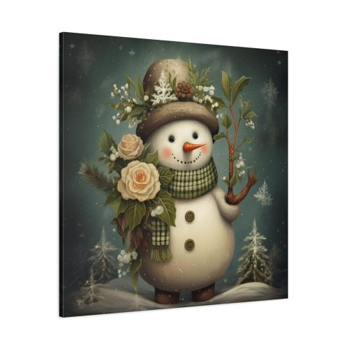 Christmas Snowman Standard Canvas