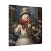 101419-85.jpg Snowman with Flowers Standard Canvas