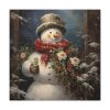 101419-86.jpg Snowman with Flowers Standard Canvas