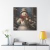 101419-87.jpg Snowman with Flowers Standard Canvas
