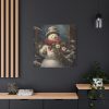101419-88.jpg Snowman with Flowers Standard Canvas