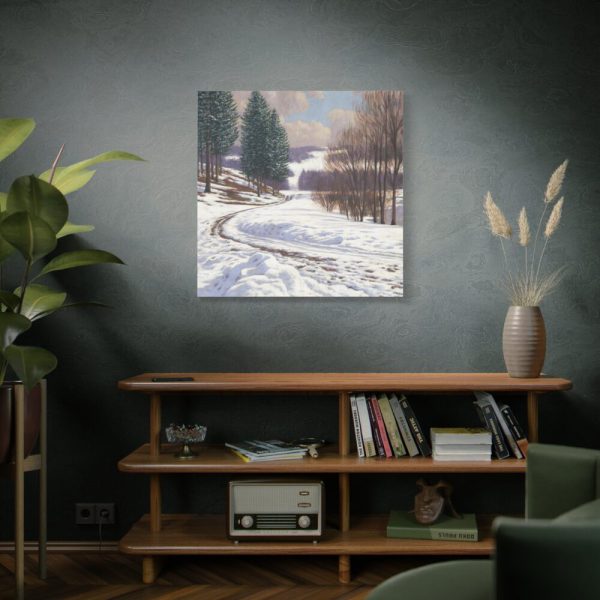 101419-9.jpg Winter Country Vintage Nature by Viktor Olgyai Framed Canvas