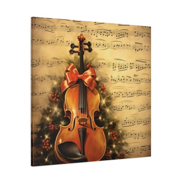 101419-95.jpg Vintage Christmas Cello Music Standard Canvas