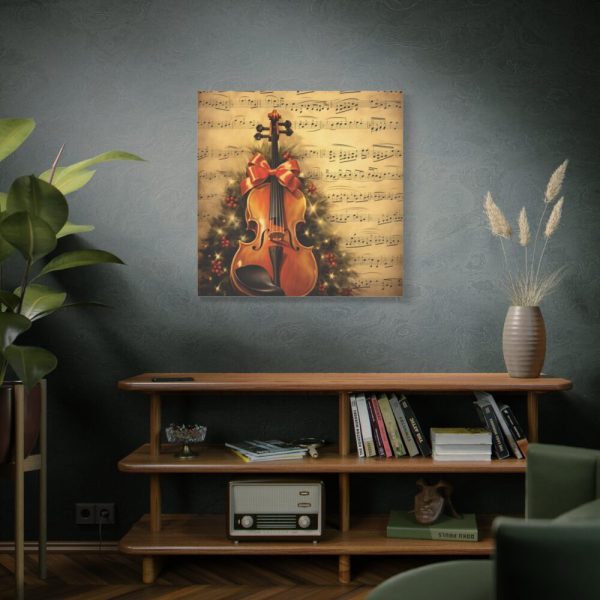 101419-99.jpg Vintage Christmas Cello Music Standard Canvas