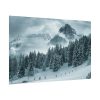101825-17.jpg Car in Mountain Landscape With Snowy Trees Poster