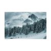101826-15.jpg Car in Mountain Landscape With Snowy Trees Poster