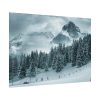 101837-17.jpg Car in Mountain Landscape With Snowy Trees Poster