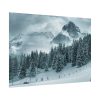 101838-17.jpg Car in Mountain Landscape With Snowy Trees Poster