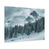 101842-17.jpg Car in Mountain Landscape With Snowy Trees Poster