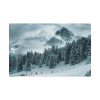 101845-15.jpg Car in Mountain Landscape With Snowy Trees Poster
