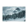 101846-15.jpg Car in Mountain Landscape With Snowy Trees Poster