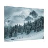 101849-17.jpg Car in Mountain Landscape With Snowy Trees Poster