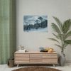 101849-18.jpg Car in Mountain Landscape With Snowy Trees Poster
