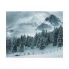 101853-15.jpg Car in Mountain Landscape With Snowy Trees Poster