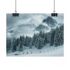 101858-16.jpg Car in Mountain Landscape With Snowy Trees Poster