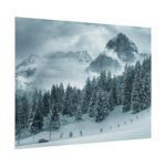 Car in Mountain Landscape With Snowy Trees Poster - Image 198
