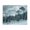 101859-15.jpg Car in Mountain Landscape With Snowy Trees Poster