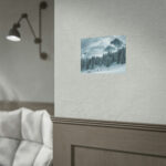Car in Mountain Landscape With Snowy Trees Poster - Image 205