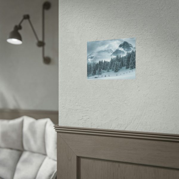 101859-19.jpg Car in Mountain Landscape With Snowy Trees Poster