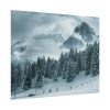 101861-17.jpg Car in Mountain Landscape With Snowy Trees Poster
