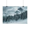 101863-16.jpg Car in Mountain Landscape With Snowy Trees Poster