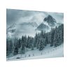 101863-17.jpg Car in Mountain Landscape With Snowy Trees Poster