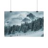 101864-16.jpg Car in Mountain Landscape With Snowy Trees Poster