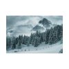 101865-15.jpg Car in Mountain Landscape With Snowy Trees Poster