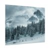 101866-17.jpg Car in Mountain Landscape With Snowy Trees Poster