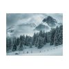 101869-15.jpg Car in Mountain Landscape With Snowy Trees Poster