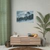 101871-18.jpg Car in Mountain Landscape With Snowy Trees Poster