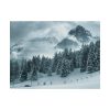 101872-15.jpg Car in Mountain Landscape With Snowy Trees Poster