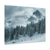 101872-17.jpg Car in Mountain Landscape With Snowy Trees Poster