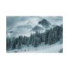 101873-15.jpg Car in Mountain Landscape With Snowy Trees Poster