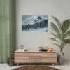 101874-18.jpg Car in Mountain Landscape With Snowy Trees Poster