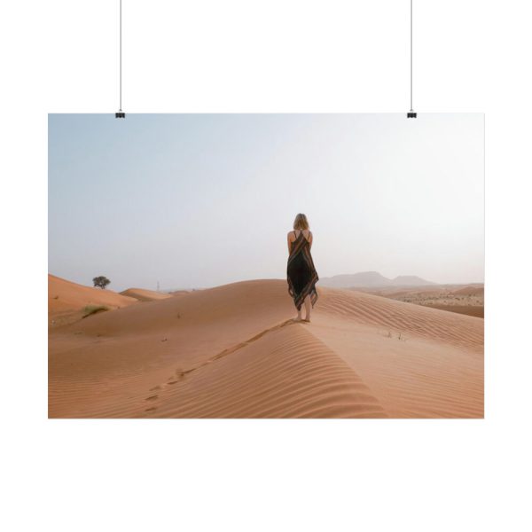 101875-146.jpg Woman Walking on Sandy Deserts Poster