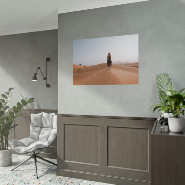 101875-149.jpg Woman Walking on Sandy Deserts Poster