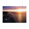 Sunset Over an Ocean Cliff Poster