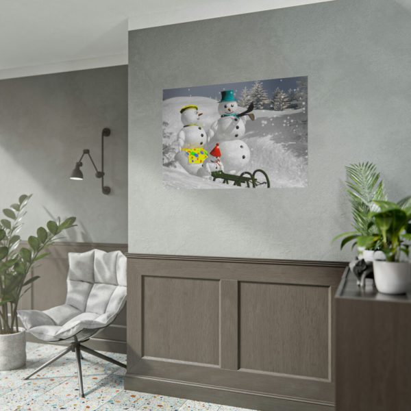 101875-164.jpg Snowman on Christmas Poster
