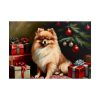 101875-205.jpg Pomeranian Vintage Christmas Poster