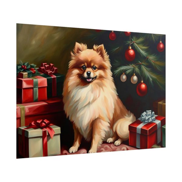 101875-207.jpg Pomeranian Vintage Christmas Poster