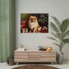 101875-208.jpg Pomeranian Vintage Christmas Poster