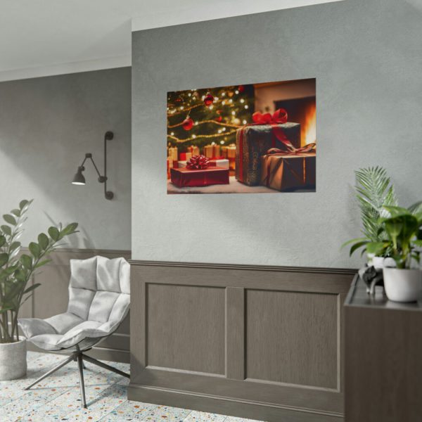101875-259.jpg Christmas Gifts Fireplace Poster