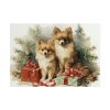 101875-260.jpg Pomeranian Dog At Christmas Poster